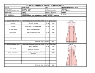 Box Pleated Dress Tech Pack | PDF