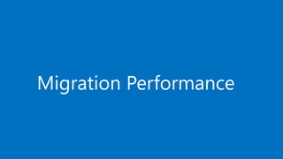 Migration Performance
 