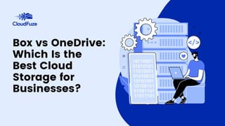Box vs OneDrive:
Which Is the
Best Cloud
Storage for
Businesses?
 