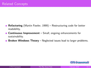 The Boy Scout rule in software development | PDF