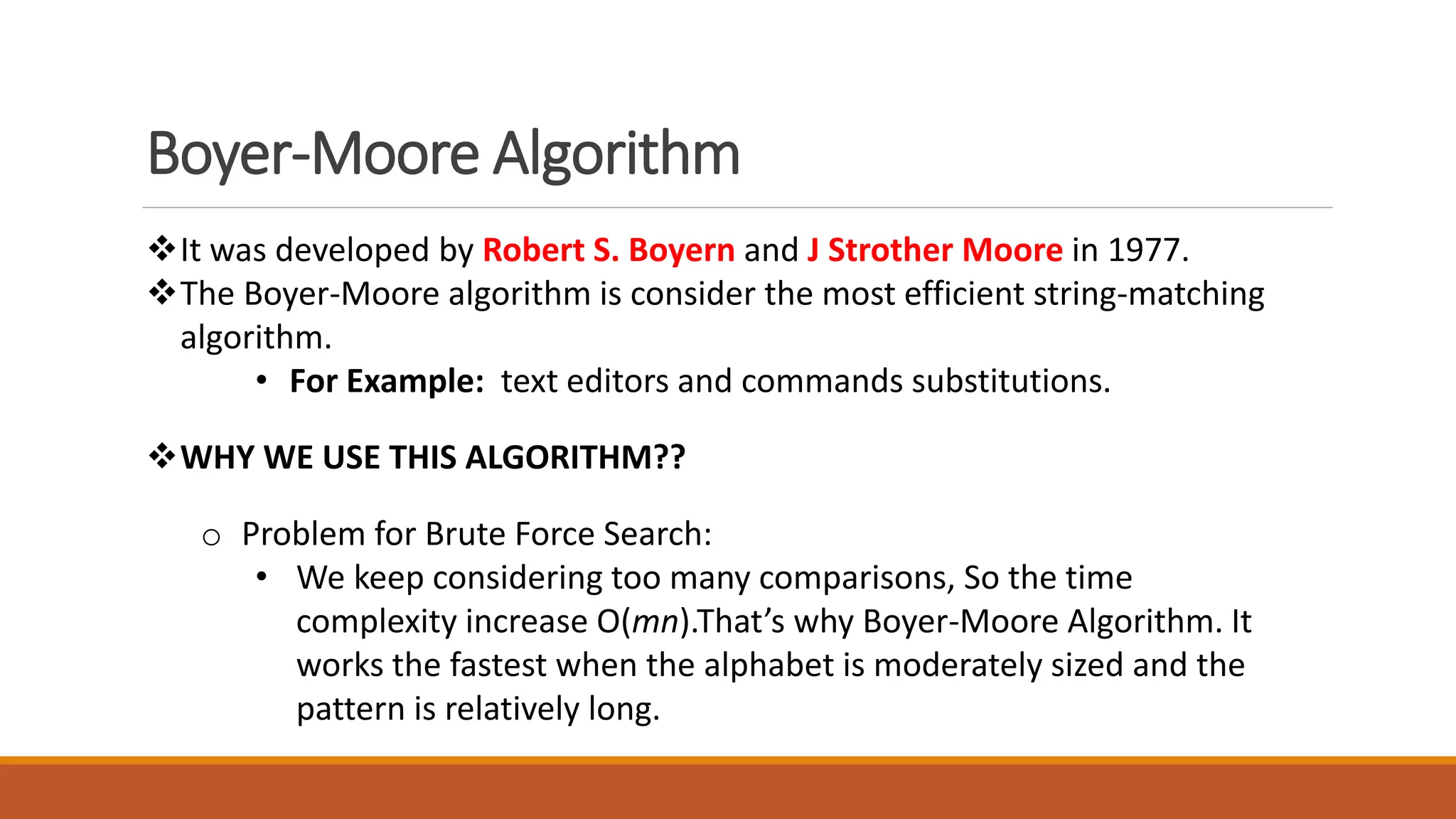 Boyer moore algorithm | PPTX