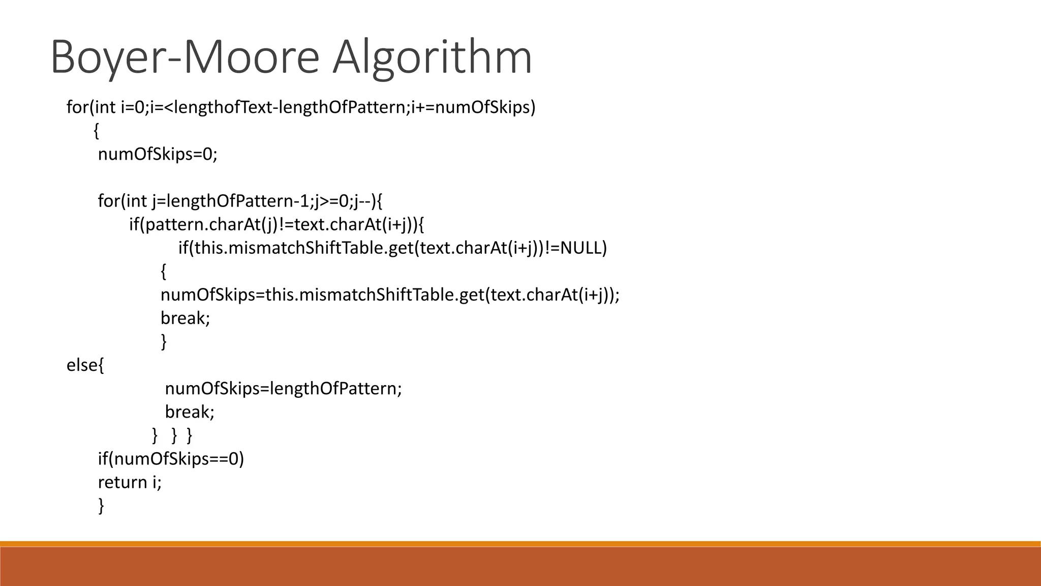 Boyer moore algorithm | PPT