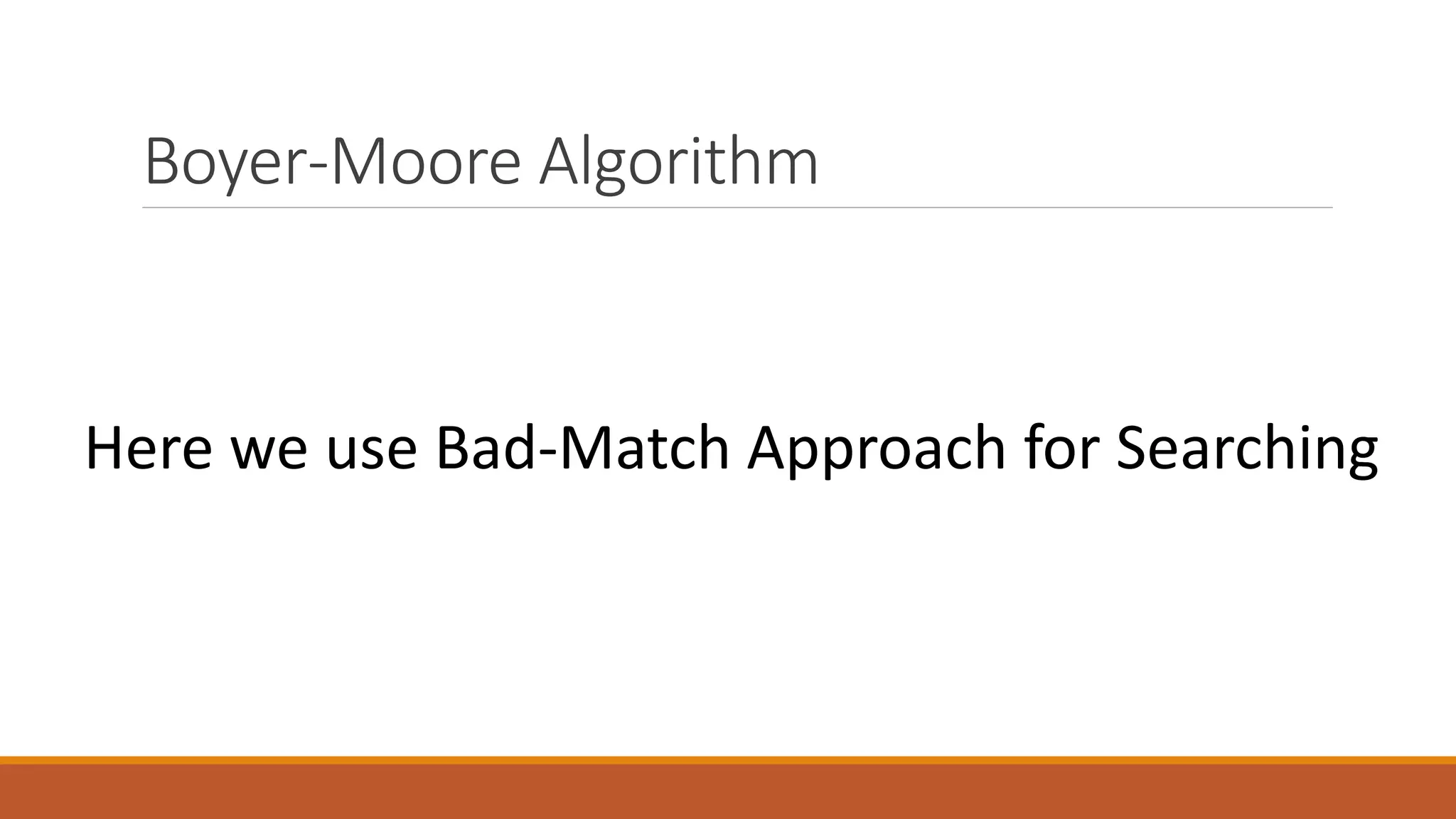 Boyer moore algorithm | PPT