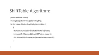 Boyer moore algorithm | PPTX