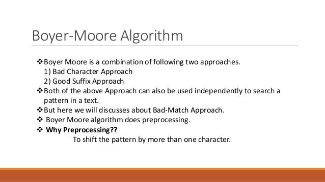 Boyer moore algorithm