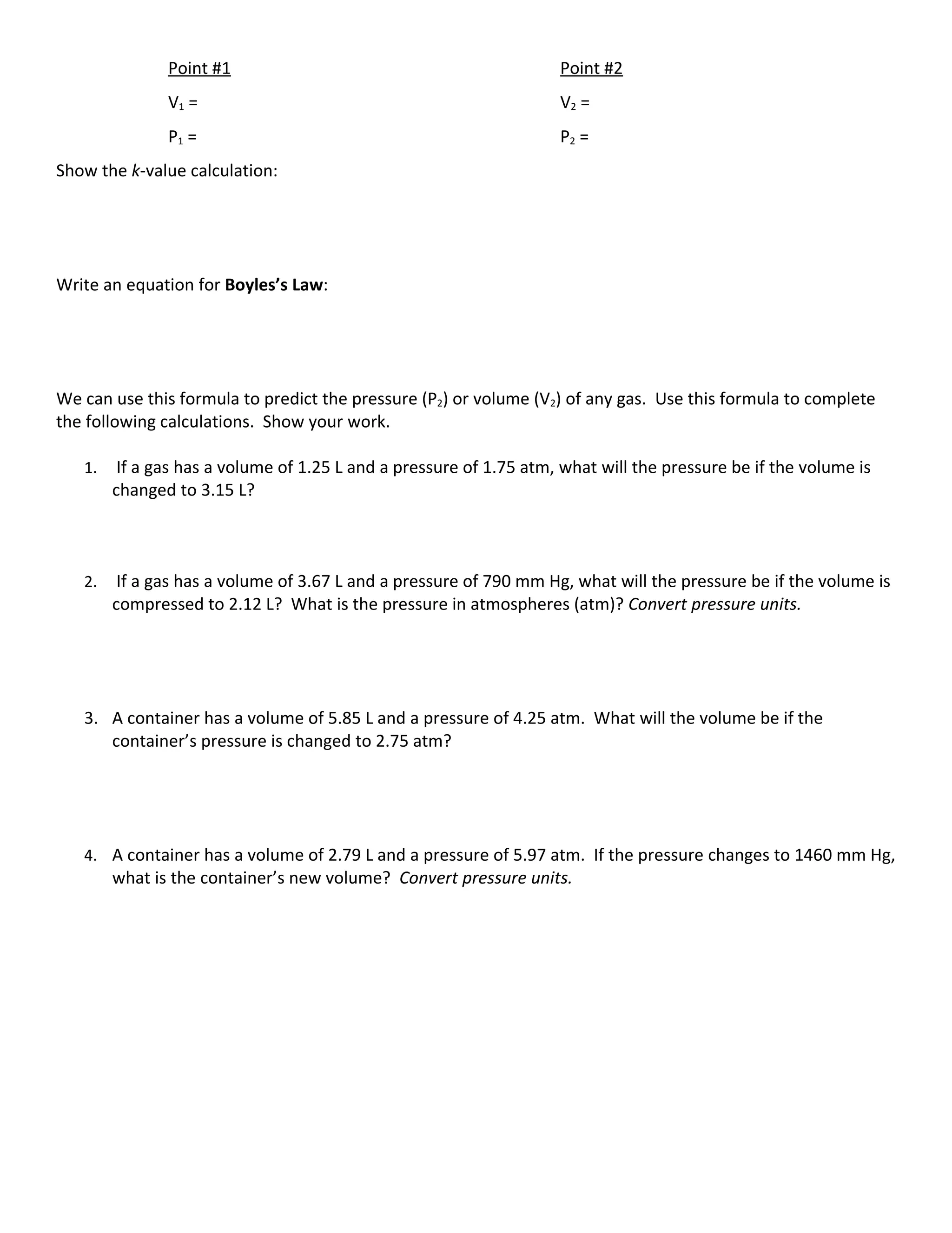 Boyle's law computer activity | DOC