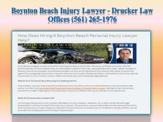 Boynton Beach Injury Lawyer - Drucker Law
Offices (561) 265-1976
 