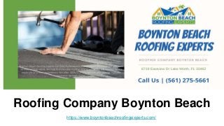 Roofing Company Boynton Beach
https://www.boyntonbeachroofingexperts.com/
 