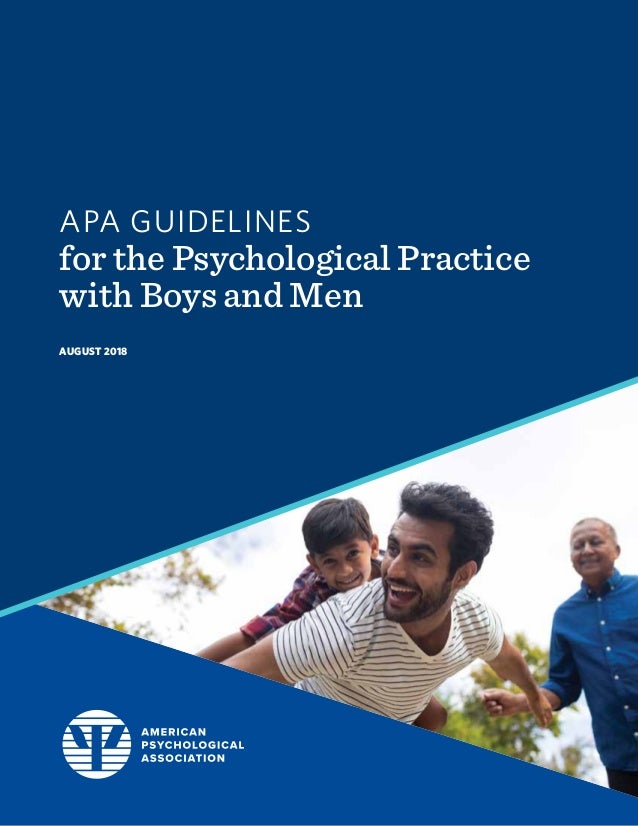 Boys And Men Psychological Practice Guidelines Diretrizes - 