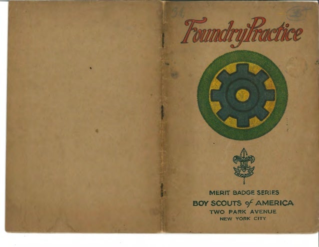 Boy Scouts Of America Merit Badge For Foundry Practice 1930