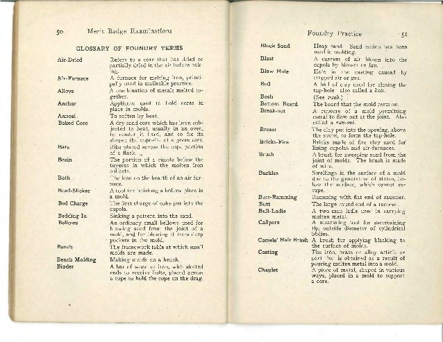 Boy Scouts of America Merit Badge for Foundry Practice 1930