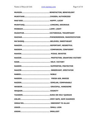 Mas Name Boys & girls name | PDF