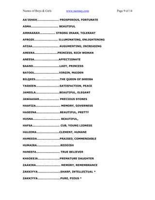Intelectual Names Boys & girls name | PDF