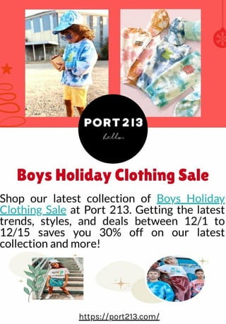 Boys Holiday Clothing Sale