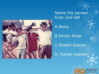 Name the person
from 2nd left
A.None
B.Imran Khan
C.Shashi Kapoor
D. Ranbir kapoor
 