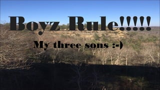 Boyz Rule!!!!!
My three sons :-)
 