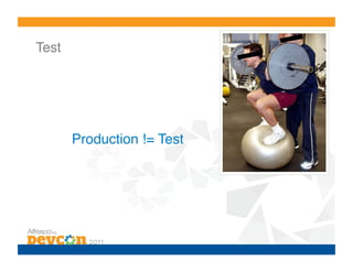 Test!




        Production != Test!
 