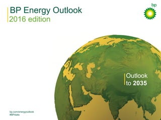 BP Energy Outlook
2016 edition
bp.com/energyoutlook
#BPstats
Outlook
to 2035
 