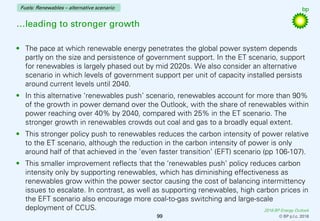 2018 BP Energy Outlook
© BP p.l.c. 2018
…leading to stronger growth
• The pace at which renewable energy penetrates the gl...