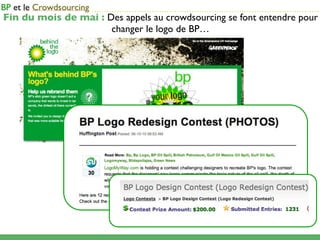 ...........................................................................................
Fin du mois de mai : Des appels au crowdsourcing se font entendre pour
                      changer le logo de BP…
 