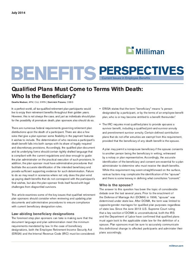 What are some benefits of a Milliman 401K?