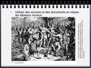 Utiliser des sources et des documents en classe : les tableaux muraux L’histoire suisse en  image,  série de plusieurs tableaux muraux noir-blanc, gravures sur bois par Buri et Jecker, Bern, vers 1868-1872. Réédition de 1888 (petit format pour la jeunesse) 