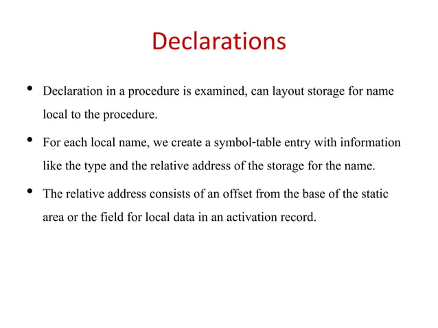 Declarations | PPTX