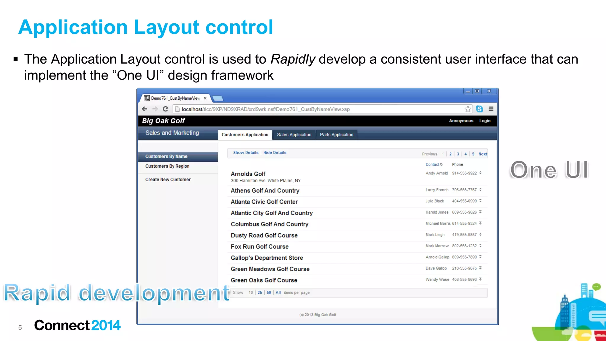 Application Layout control
 The Application Layout control is used to Rapidly develop a consistent user interface that can
implement the “One UI” design framework

5

 