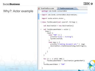 Why?: Actor example




   © 2013 IBM Corporation
 