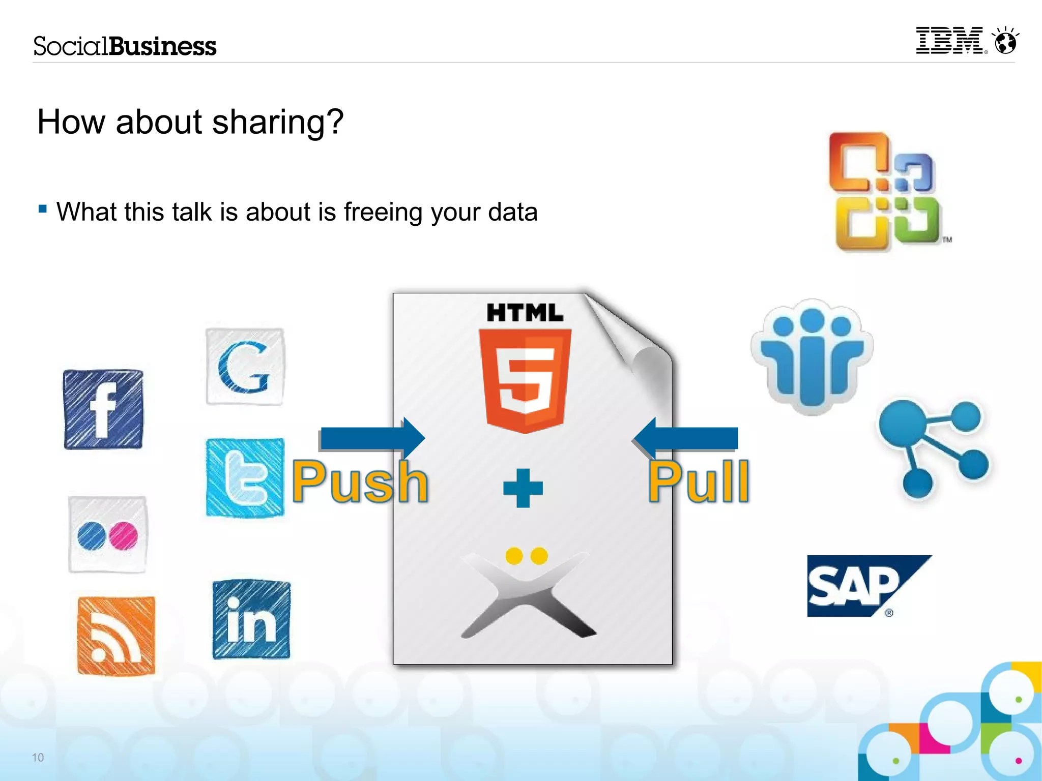 How about sharing?

 What this talk is about is freeing your data




10
 