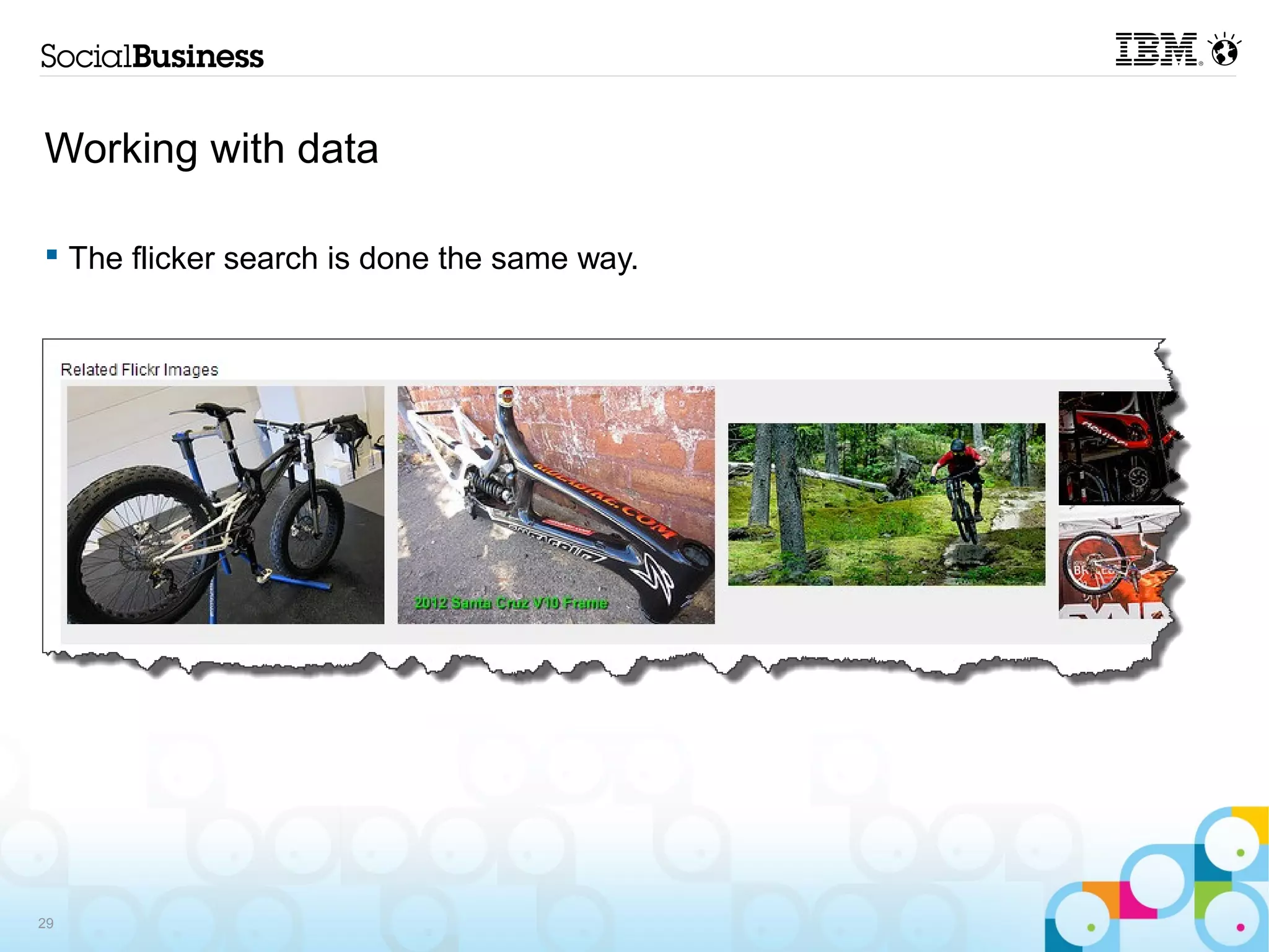Working with data

 The flicker search is done the same way.




29
 