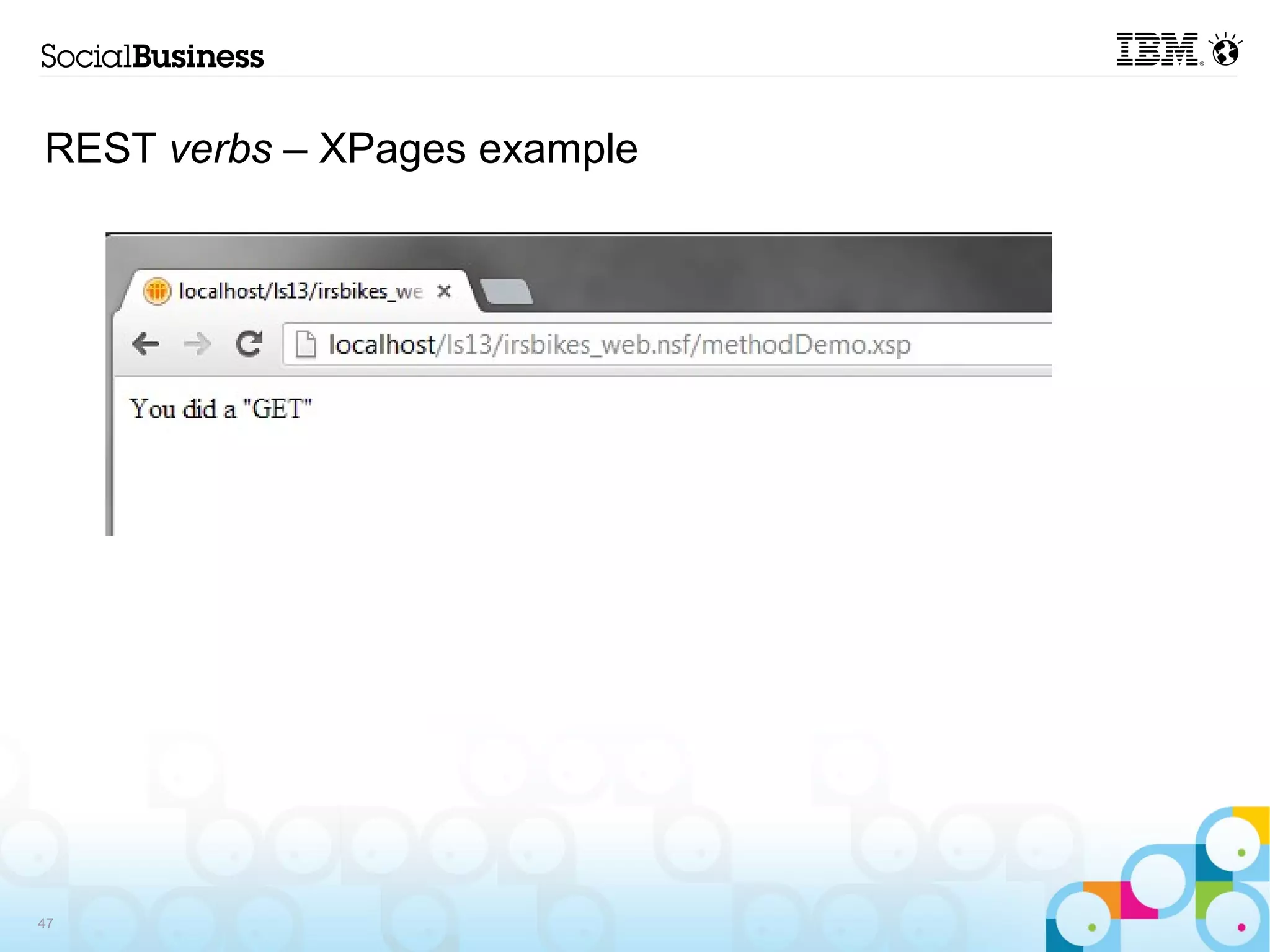 REST verbs – XPages example




47
 