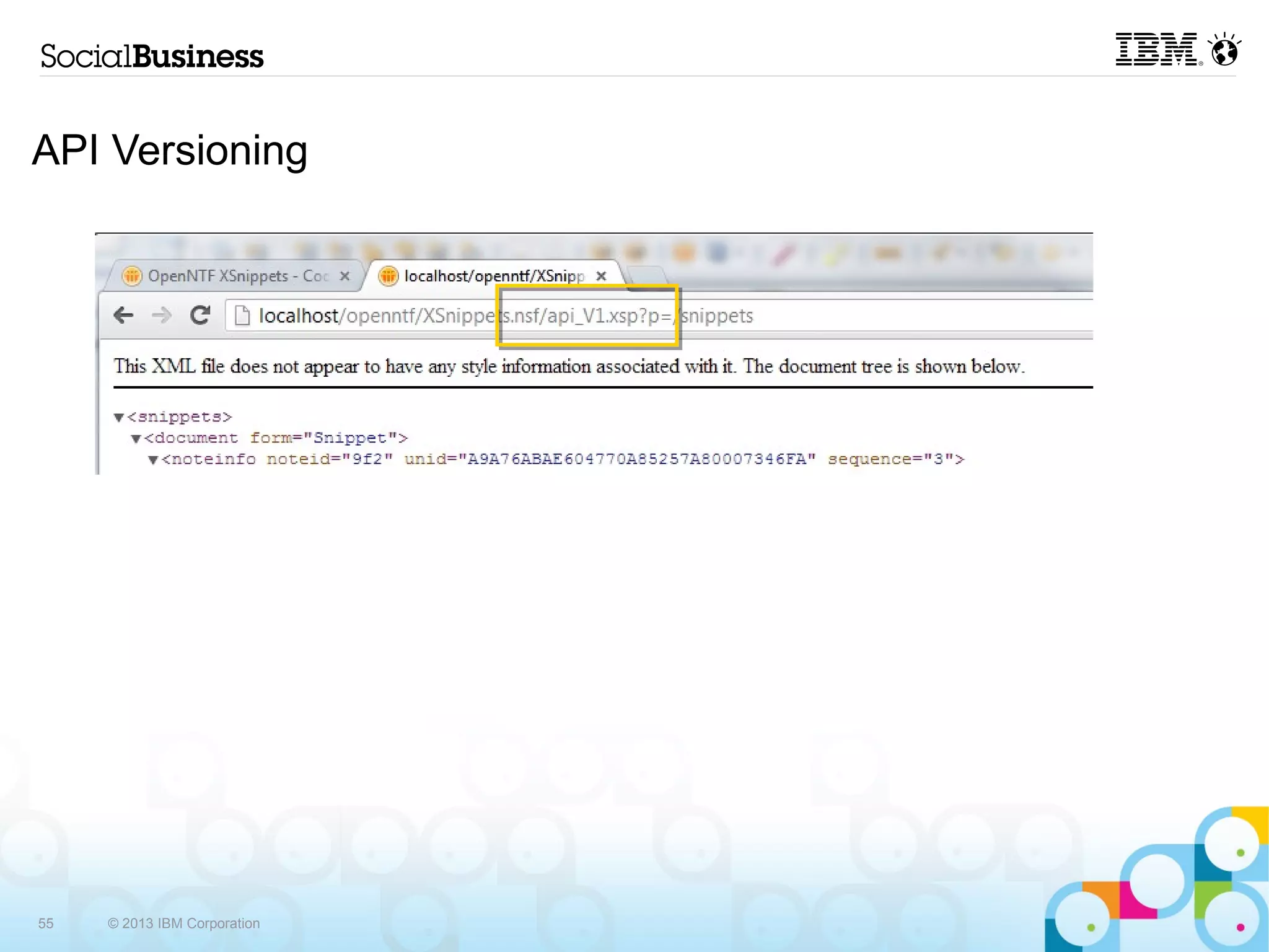 API Versioning




55   © 2013 IBM Corporation
 