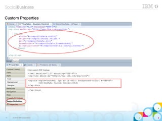 Custom Properties




17   © 2013 IBM Corporation
 