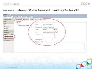 Now we can make use of Custom Properties to make things Configurable!




45   © 2013 IBM Corporation
 