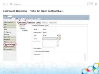 Example 3: Bootstrap          make the brand configurable ...




65   © 2013 IBM Corporation
 