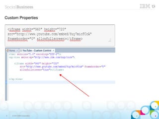 Custom Properties




9   © 2013 IBM Corporation
 