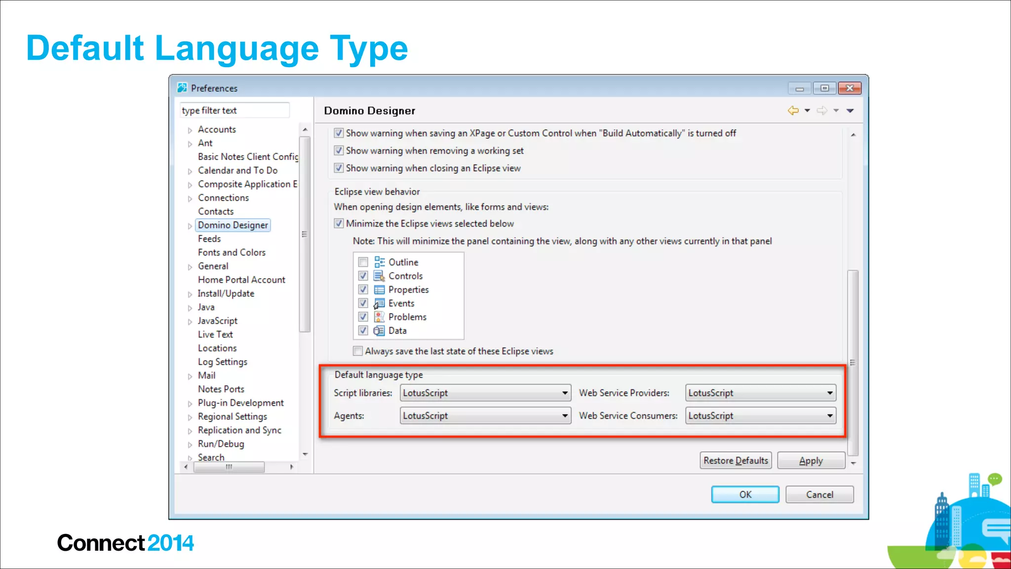 Default Language Type

 