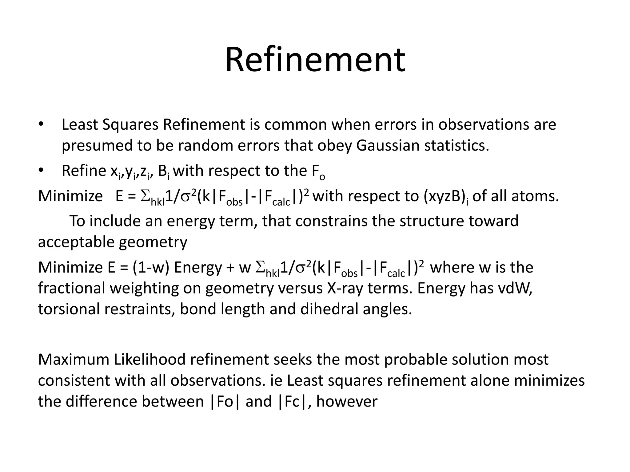 The Phase probabilty diagram now chooses between the two choices for F(hkl) and F(-h,-k,-l) Pa for F(hkl)amFomFo
