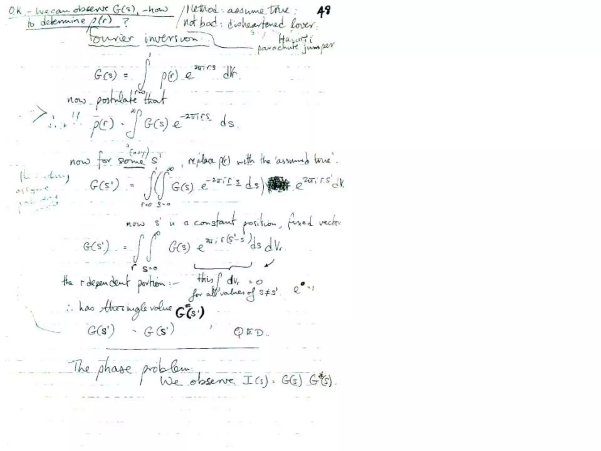 The Process is re-iterative, and should converge-but only so far!CrystalIntensities I(h,k,l)Electron density r(x,y,z)Known:Amino acid sequenceLigandsBond lengths anglesConstraints on geometryPhases f(h,k,l)Experimentalheavy atom labelsselenium for sulfurTrial & error similar structureAtom positions (x,y,z)