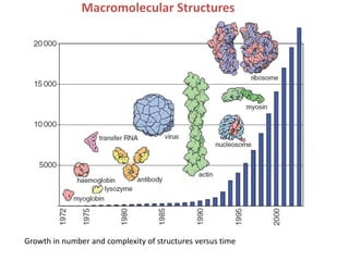 Macromolecular StructuresGrowth in number and complexity of structures versus time