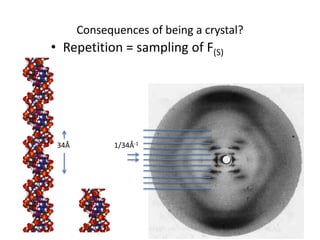 Consequences of being a crystal?Repetition = sampling of F(S)34Å1/34Å-1