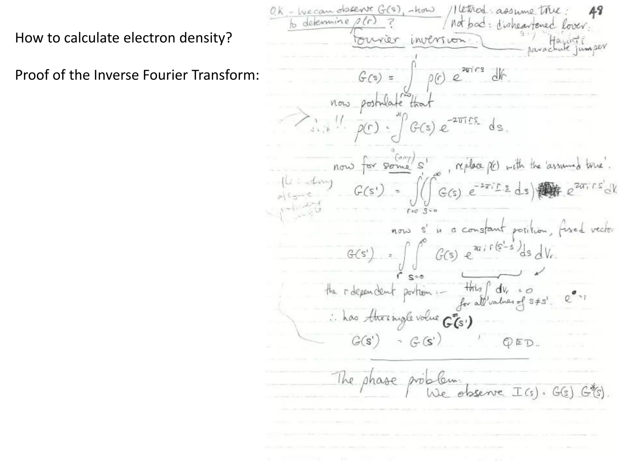 The Transform of a Molecule