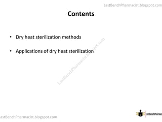 Hot Air Ovens and Flaming: The Tools of Dry Heat Sterilization (BP303T ...
