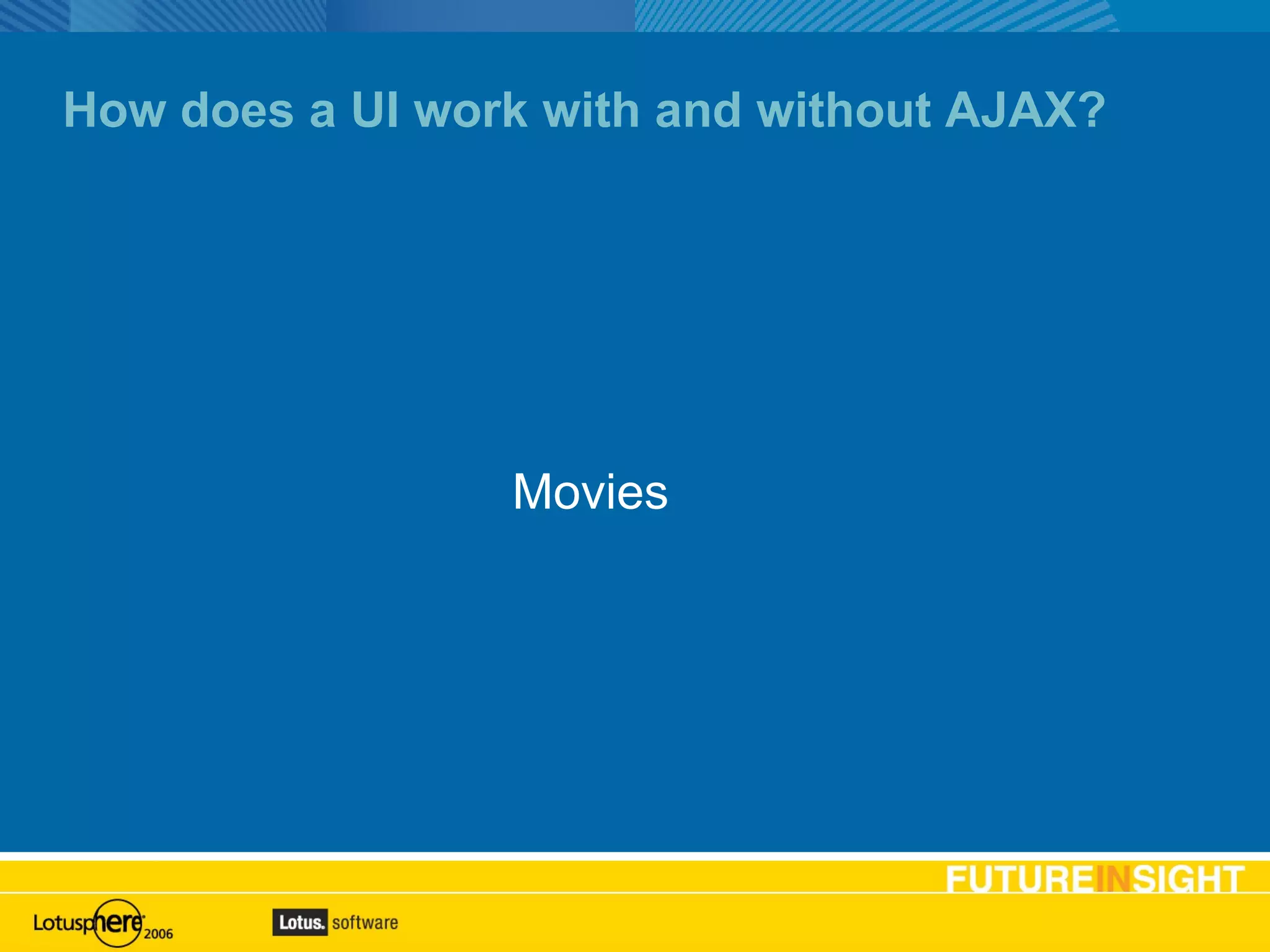 How does a UI work with and without AJAX? Movies 