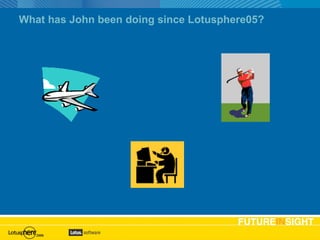 What has John been doing since Lotusphere05? 