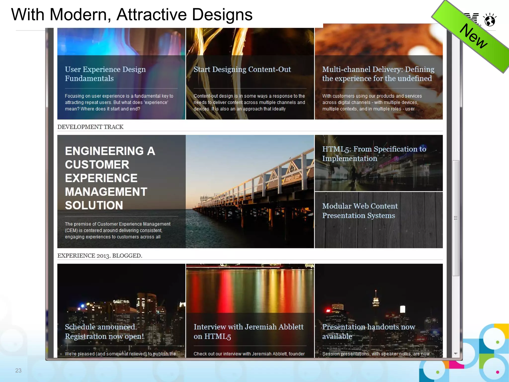 With Modern, Attractive Designs




23
 