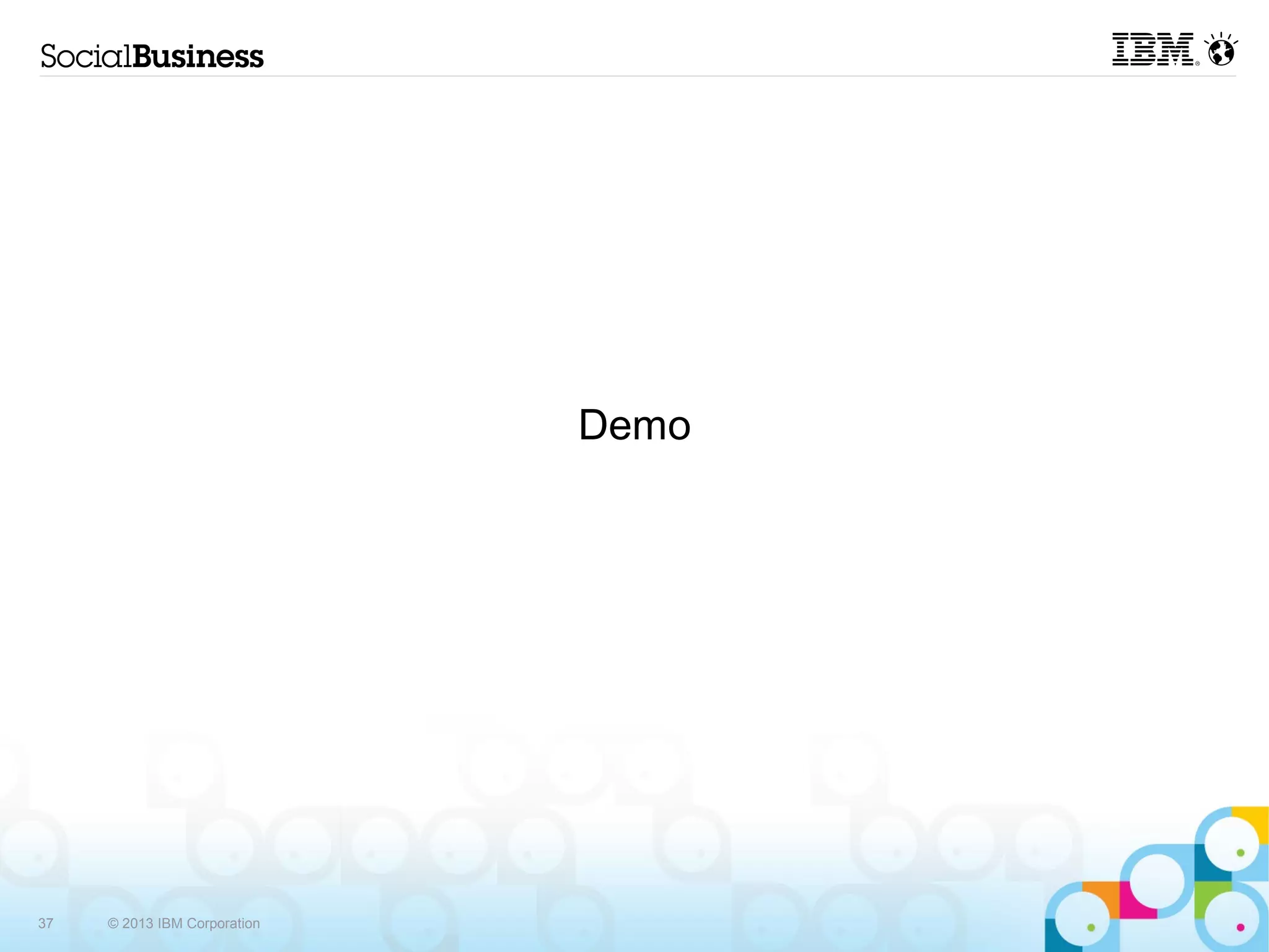 Demo




37   © 2013 IBM Corporation
 