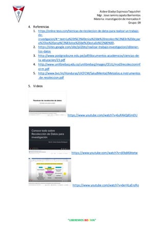 Recolección de información | DOCX