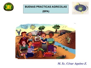 BUENAS PRACTICAS AGRICOLAS
(BPA)
M. Sc. César Aquino Z.
 